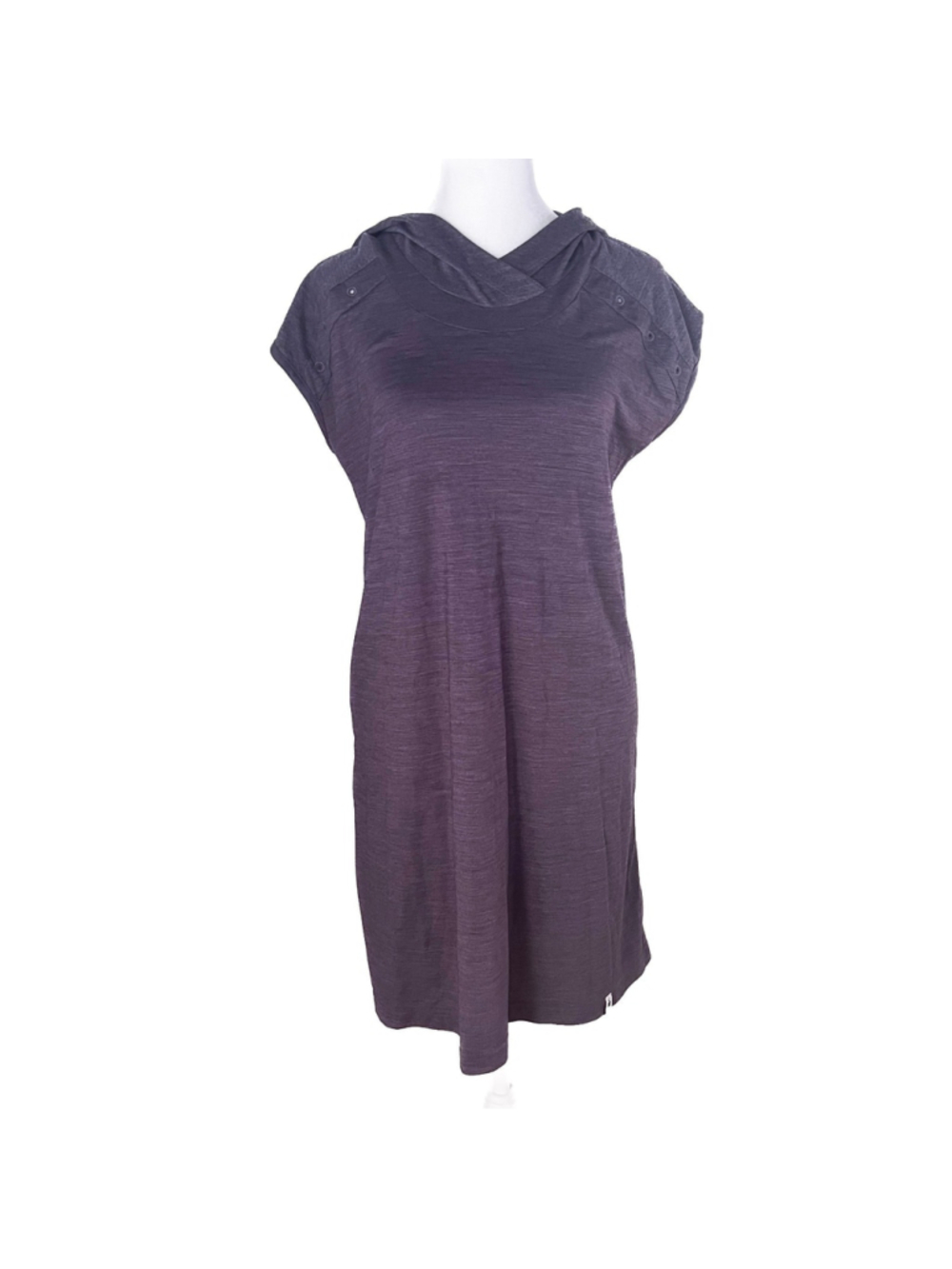 Smartwool Everyday Exploration Dress Merino Wool Purple Hooded Tunic Size M